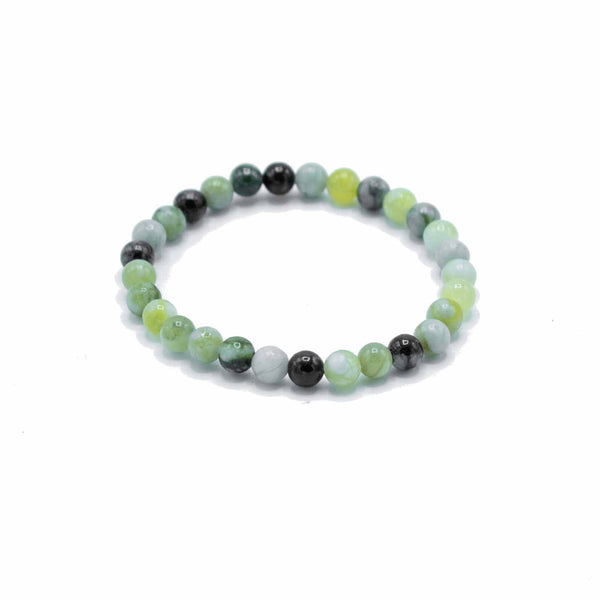 Bracelet d’intention en pierres naturelles – Jade olive – Renouveau et harmonie