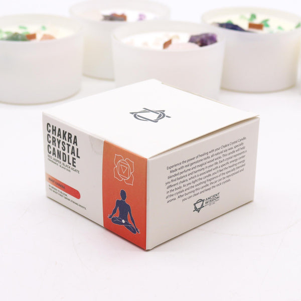 Bougie aux cristaux – Chakra racine