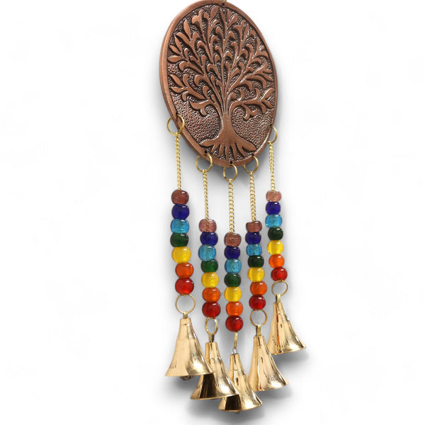 Carillon indien Arbre de Vie et 7 chakras – 5 clochettes