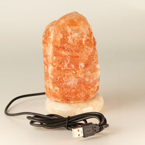 Lampe de sel naturelle USB – 11,5 cm – Lumière blanche