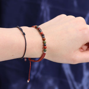 Bougie astrologique Bélier avec bracelet en pierres