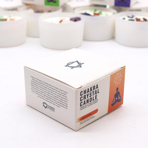 Bougie aux cristaux – Chakra sacré