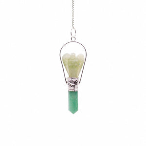 Pendule ange avec anneau – Aventurine verte