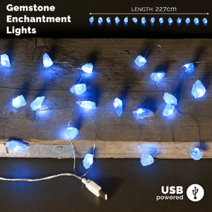 Guirlande lumineuse en pierres – Célestite