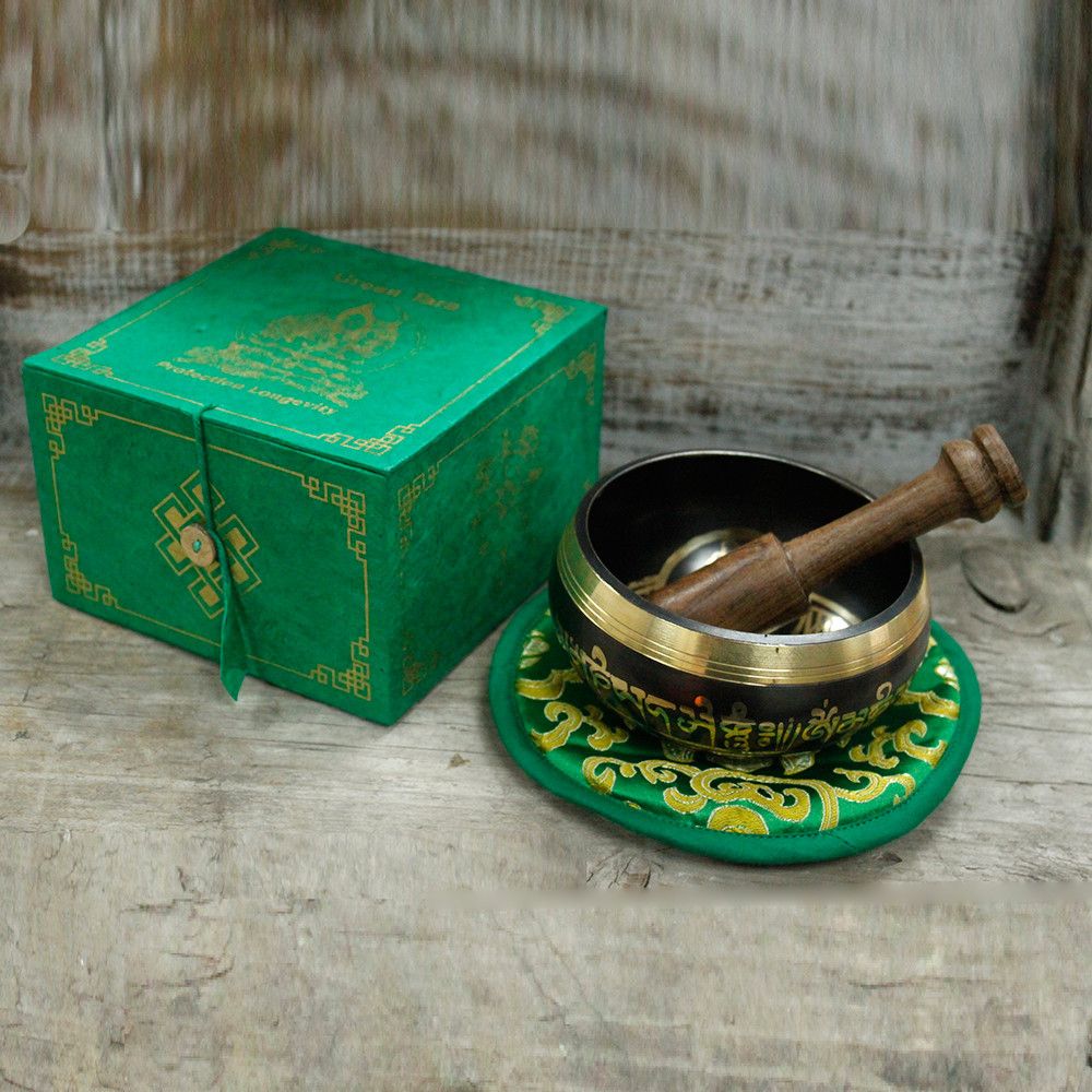 Bol chantant tibétain Tara verte – 10 cm – photo principale