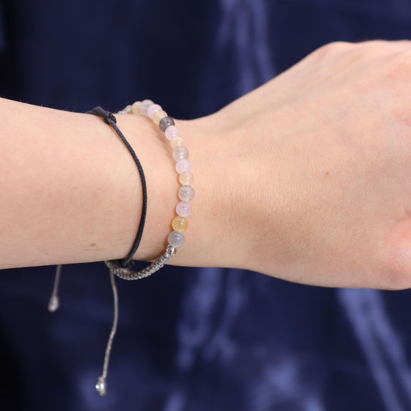 Bougie astrologique Gémeaux avec bracelet en pierres