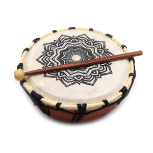 Tambour chamanique Mandala avec mailloches – 20 cm