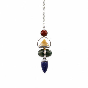 Pendule des quatre éléments – 5 pierres naturelles