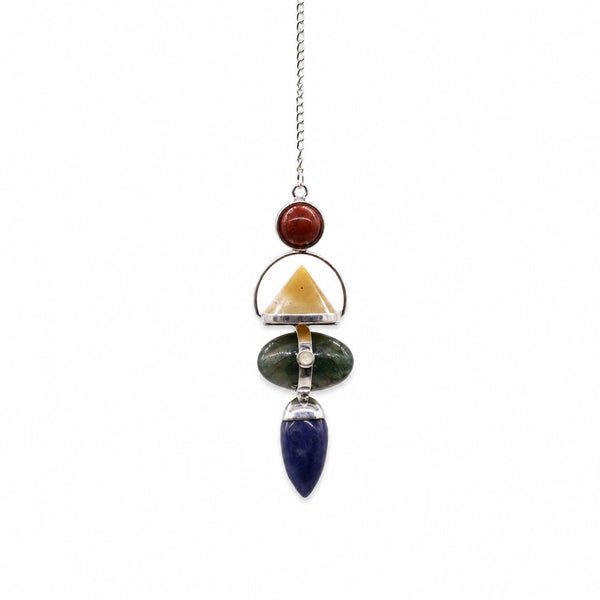 Pendule des quatre éléments – 5 pierres naturelles
