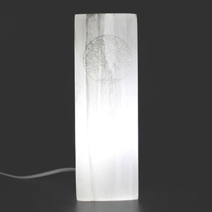 Lampe en sélénite – Arbre de vie – 25 cm