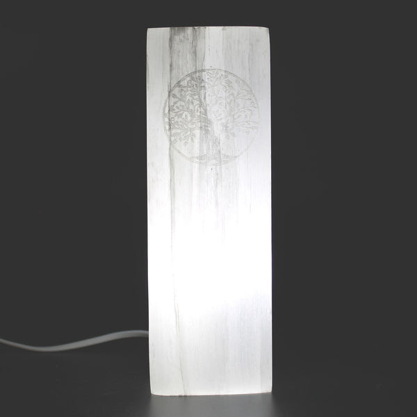 Lampe en sélénite – Arbre de vie – 25 cm