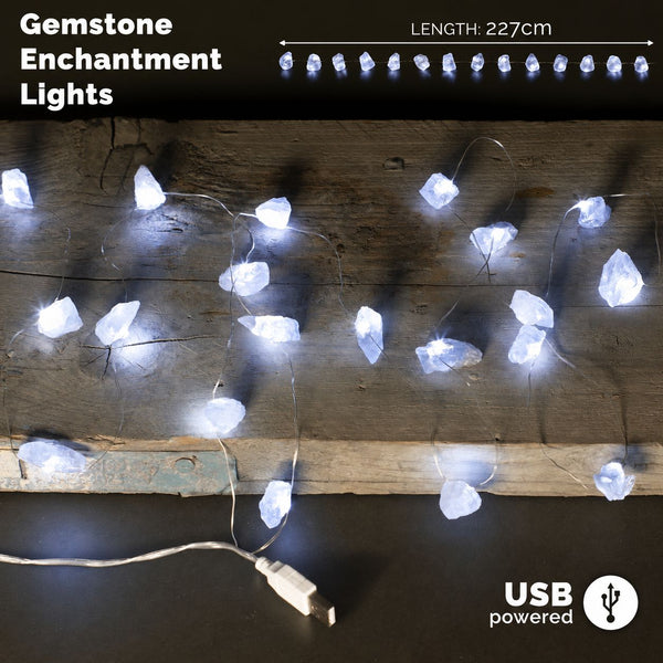 Guirlande lumineuse en pierres – Cristal de roche