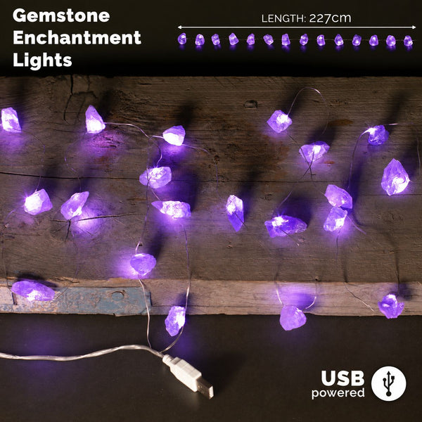 Guirlande lumineuse en pierres – Améthyste
