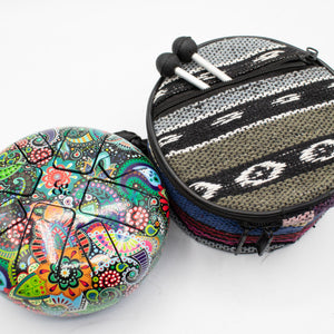 Low Med Happy Drum Mandela Leaf- 14x7cm