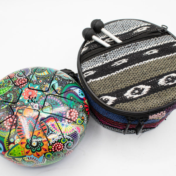 Low Med Happy Drum Mandela Leaf- 14x7cm