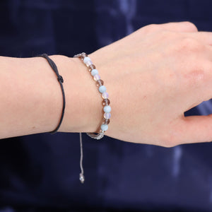 Bougie astrologique Cancer avec bracelet en pierres