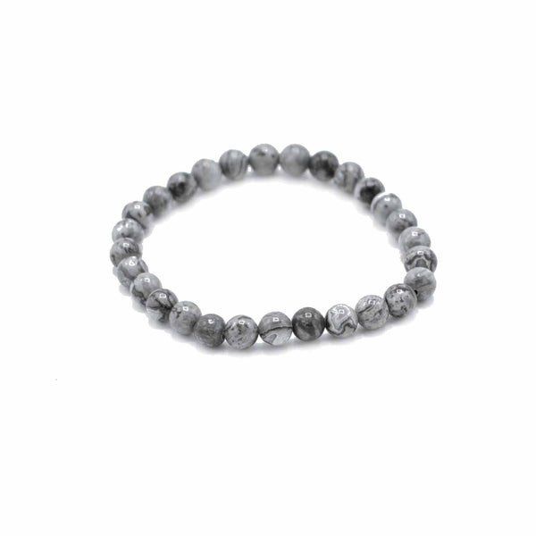 Bracelet d’intention en pierres naturelles – Jaspe carte – Prospérité et évolution