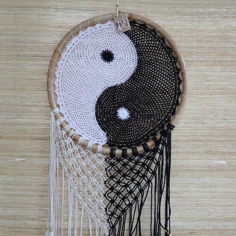 Attrape-rêves de Bali extra-large Yin Yang – 50 cm – photo principale