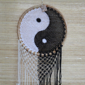 Attrape-rêves de Bali extra-large Yin Yang – 50 cm