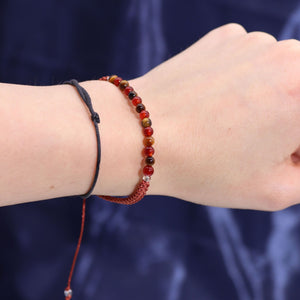 Bougie astrologique Lion avec bracelet en pierres