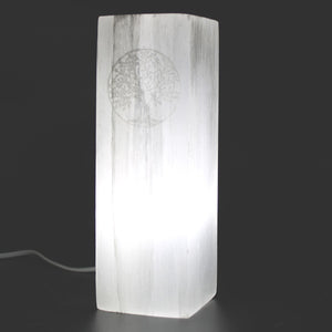 Lampe en sélénite – Arbre de vie – 25 cm