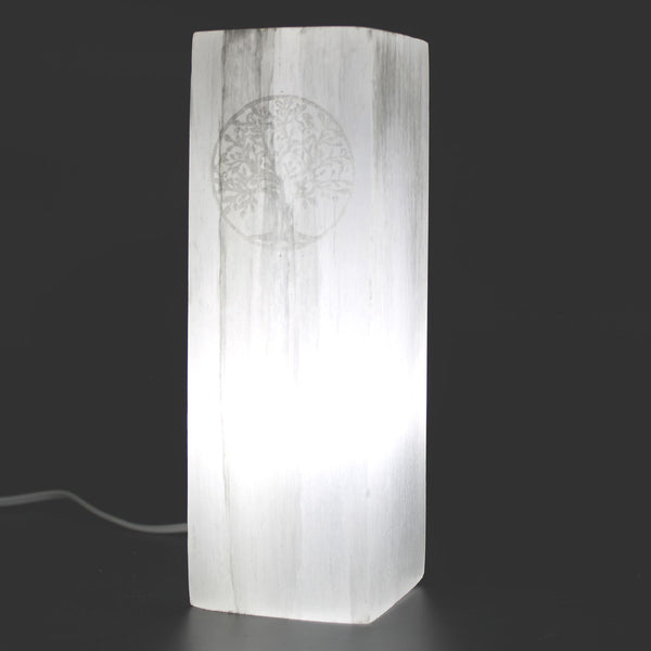 Lampe en sélénite – Arbre de vie – 25 cm