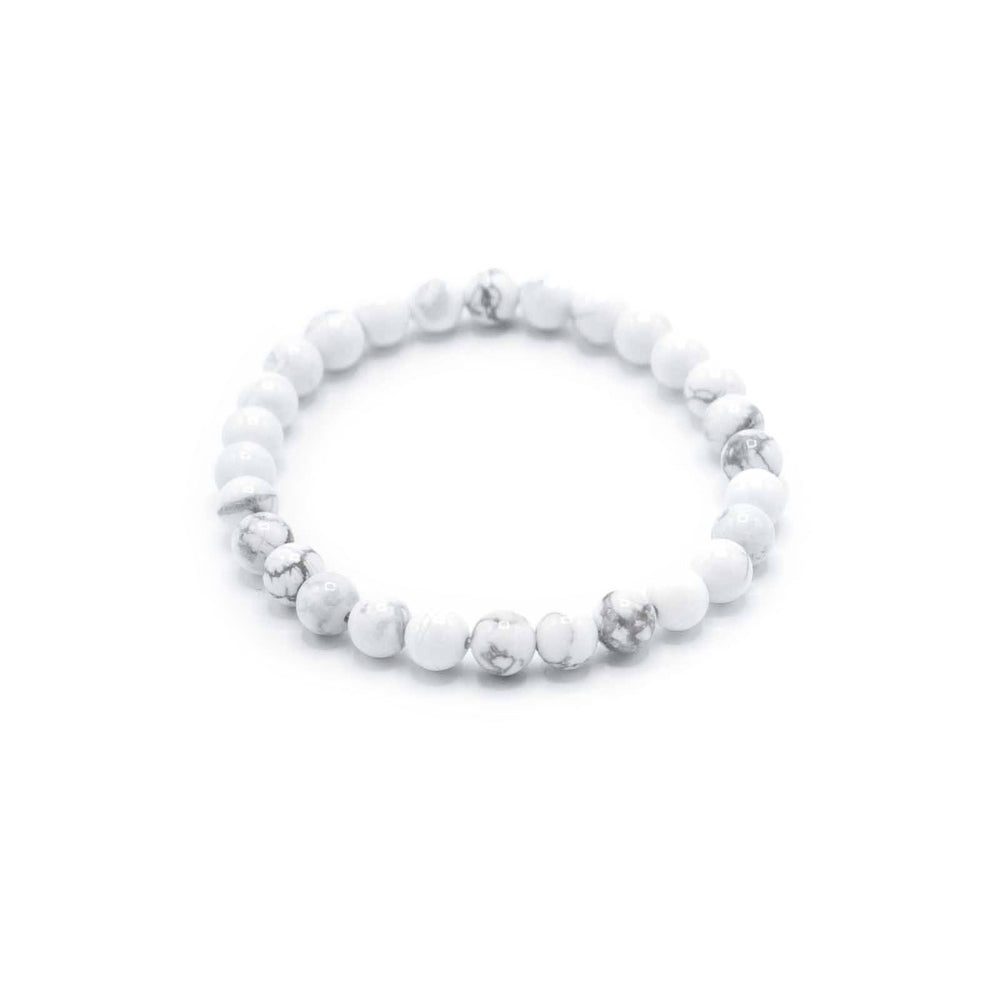 Bracelet d’intention en pierres naturelles – Jaspe blanc – Paix et sérénité – photo principale