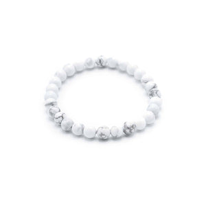 Bracelet d’intention en pierres naturelles – Jaspe blanc – Paix et sérénité