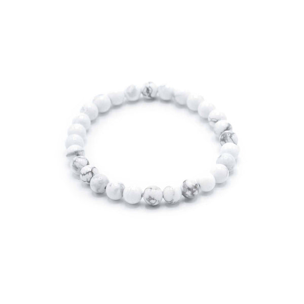 Bracelet d’intention en pierres naturelles – Jaspe blanc – Paix et sérénité