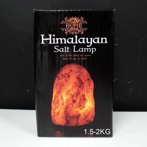 Lampe en cristal de sel de l’Himalaya – Environ 1,5 à 2 kg