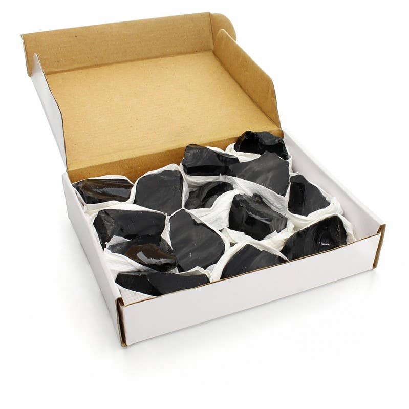 obsidienne noire brute cristal naturel décoration spirituelle Boutique Achaiah