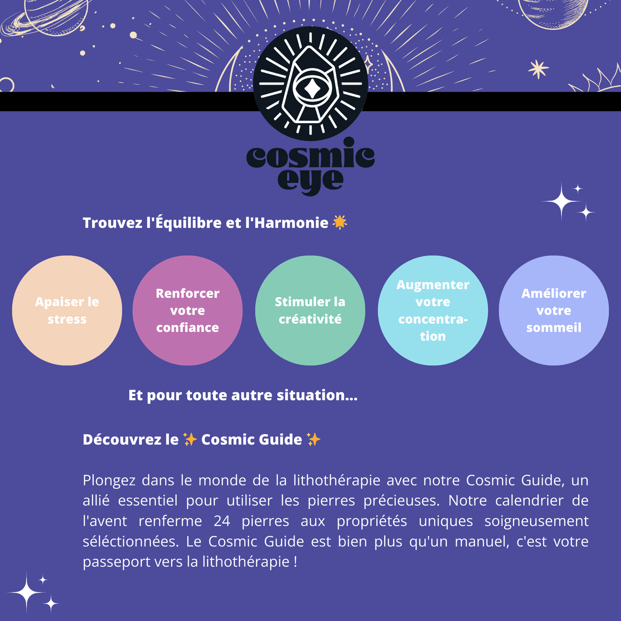 Coffret Pierres Magiques - Cosmic Eye — coffret cadeau bio bien-être Boutique Achaiah