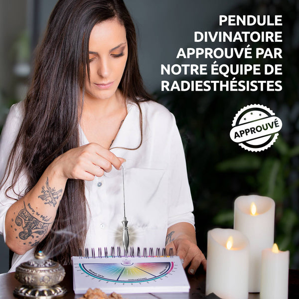 Baguettes de Sourcier + Pendule égyptien argenté