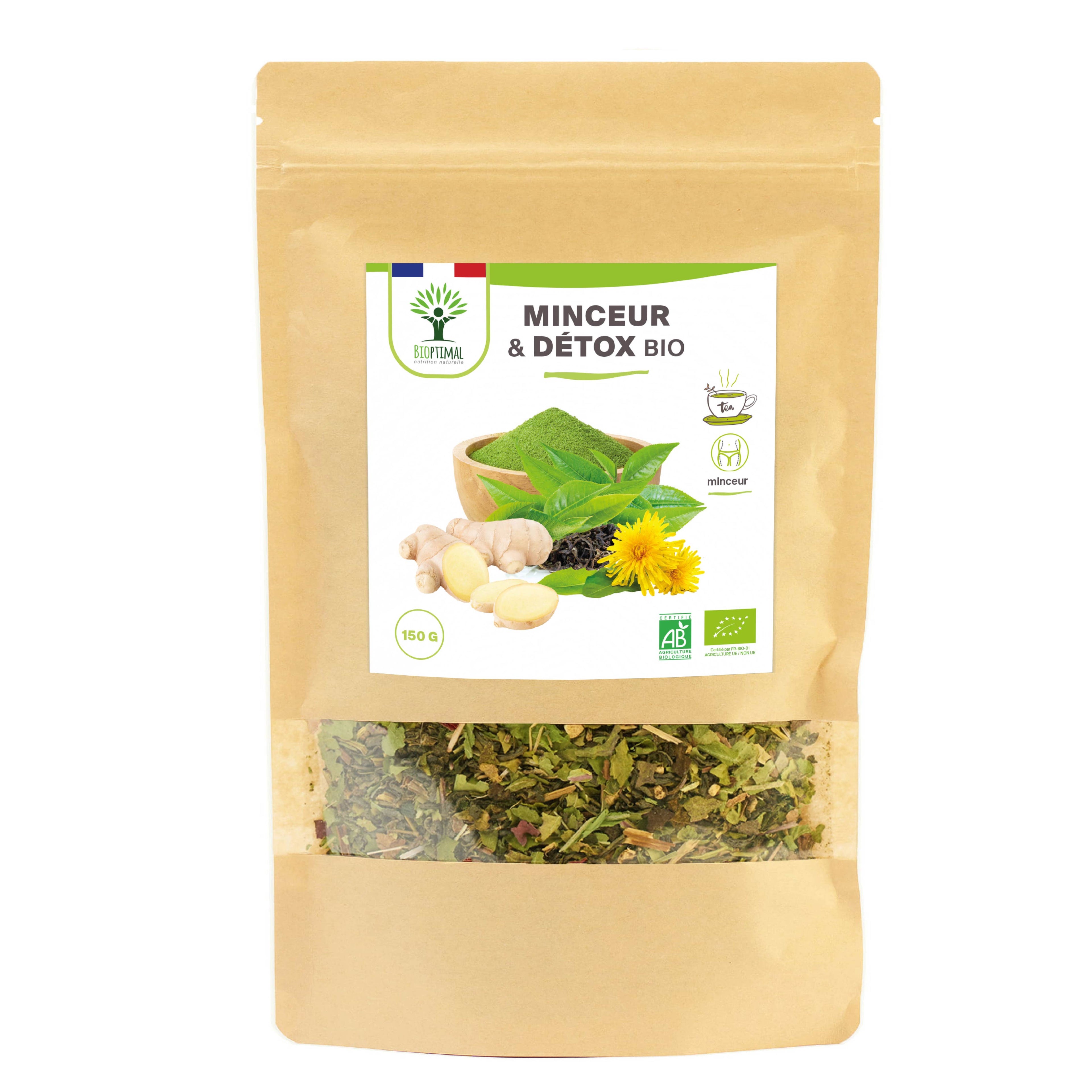 Thé Minceur & Détox Bio - Fabriqué en France - Vegan – ACHAIAH (visuel 2)
