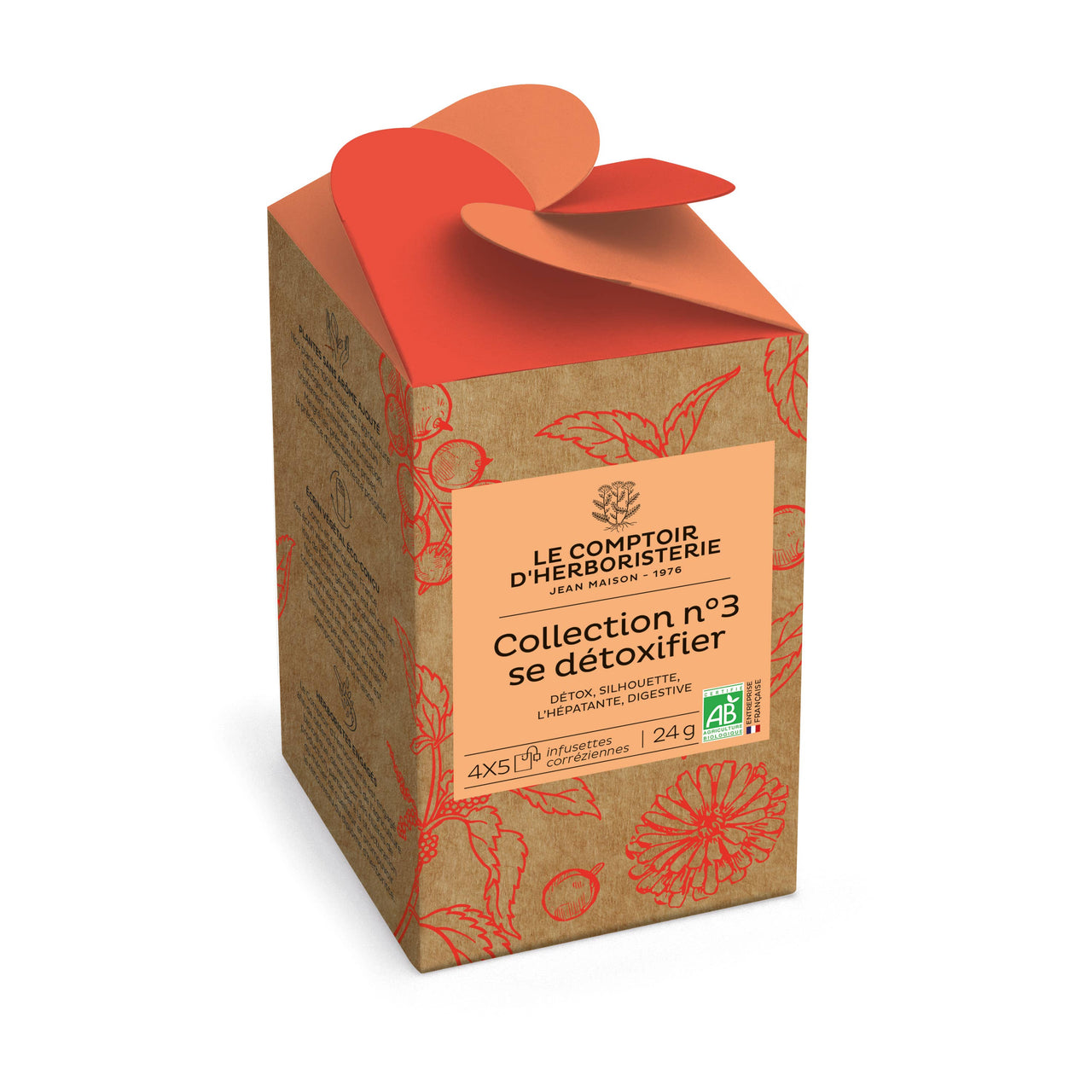 Complément plantes COLLECTION N°3 SE DETOXIFIER 4X5 INFUSETTES BIO /I phytothérapie naturel Boutique Achaiah