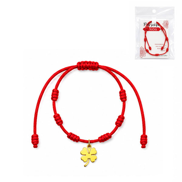 Bracelet 7 nœuds Trèfle porte-bonheur (12 unités)