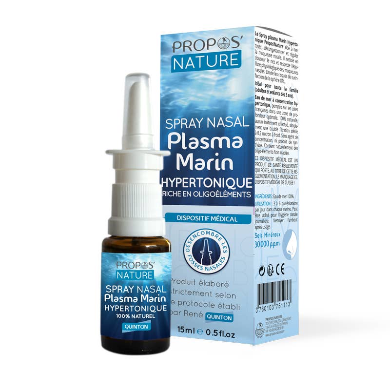 Spray Nasal Plasma Marin Hypertonique 30 000 Ppm 15 Ml — spray purificateur naturel Boutique Achaiah