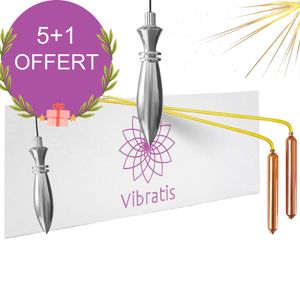 Baguettes de Sourcier + Pendule égyptien argenté