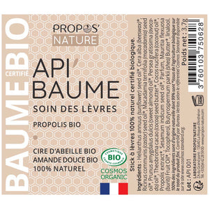 Baume à Levres Bio Api'baume  - Propolis & Cire - 3,7g