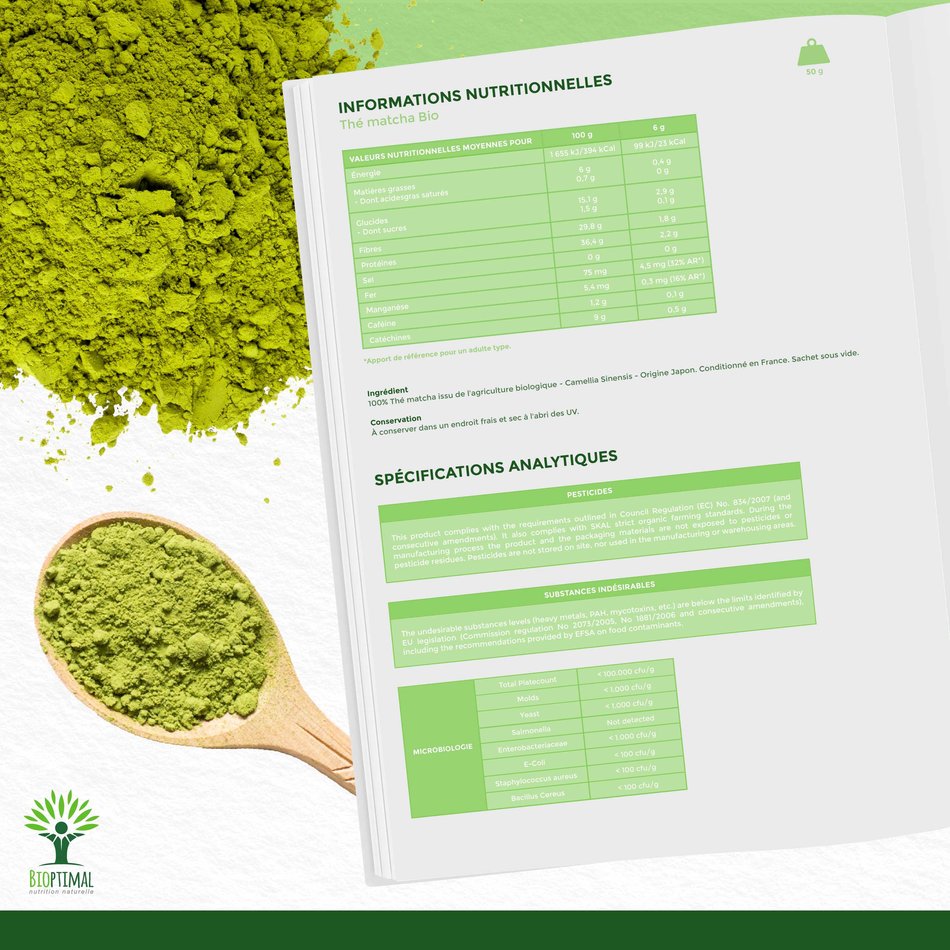 Thé Matcha Japonais Bio en Poudre - Conditionné en France — bien-être spiritualité Boutique Achaiah