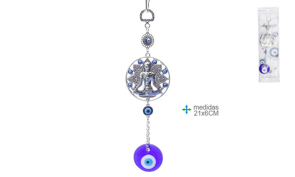 Pendentif Métal Œil Turc 21x6cm