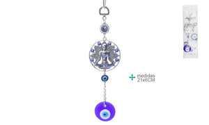 Pendentif Métal Œil Turc 21x6cm
