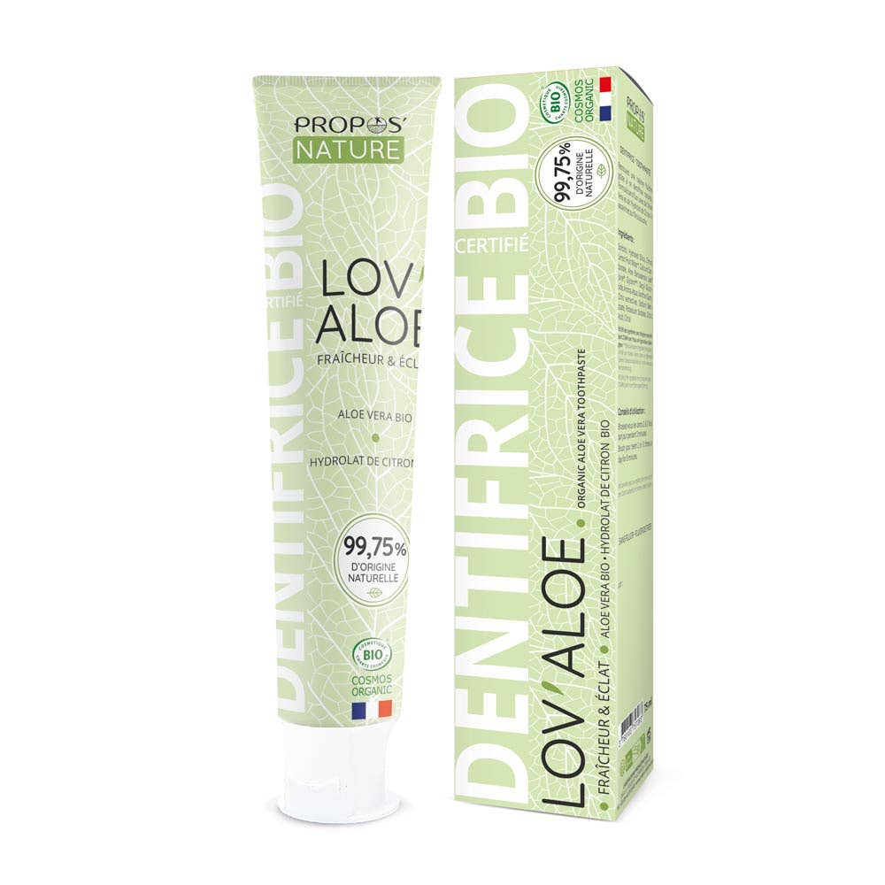 Complément alimentaire Dentifrice Bio Lov'aloe-aloe Vera & Citron -sans F naturel bio Boutique Achaiah