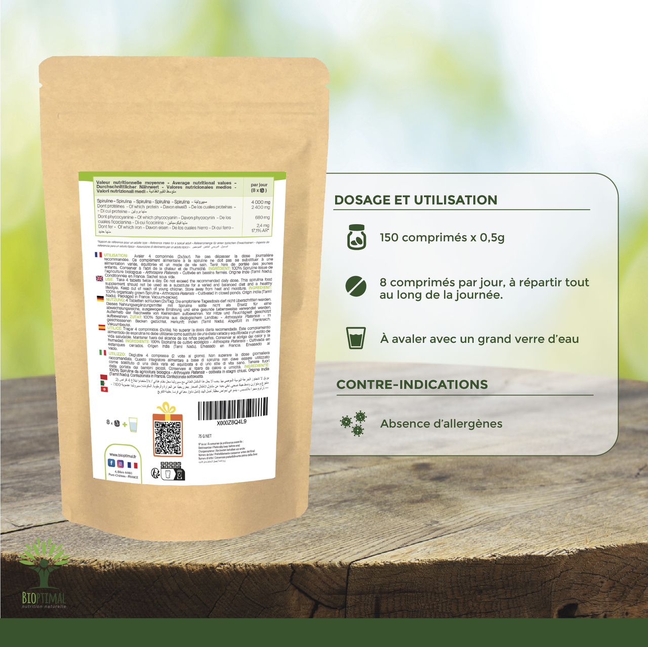 Spiruline Bio en Comprimés - Conditionné en France - Vegan – ACHAIAH (visuel 6)