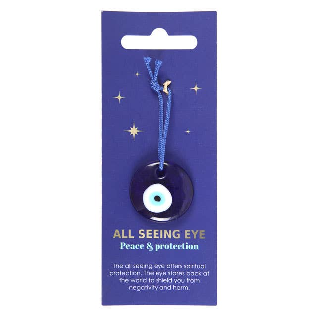 Breloque de Protection en Verre – All Seeing Eye bien-être spiritualité Boutique Achaiah