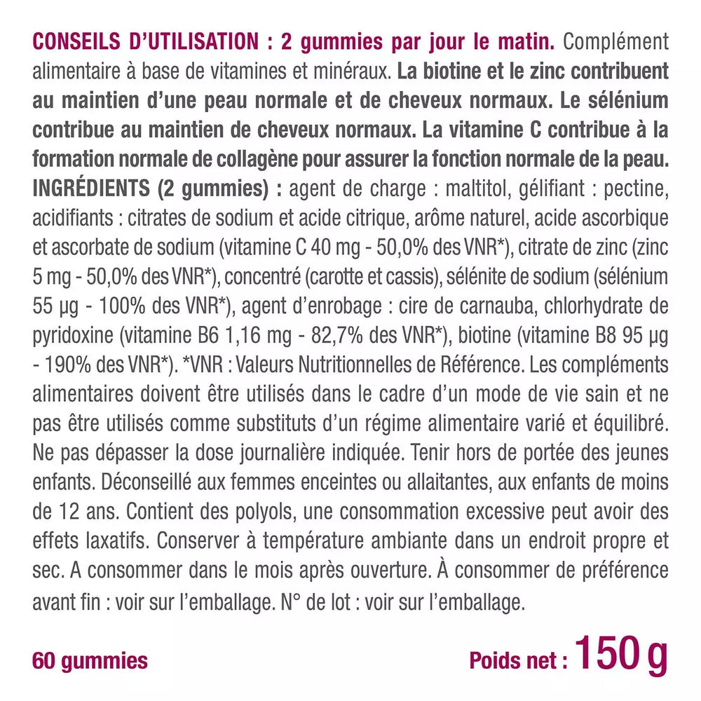 Gummies Cheveux & Peau bien-être spiritualité Boutique Achaiah