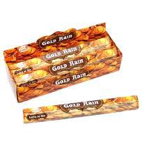 Encens Pluie Dorée – 20 Bâtons pour une Atmosphère Énergisante et Lumineuse