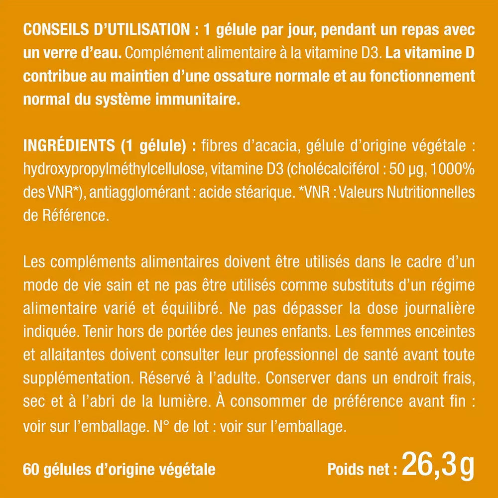Vitamine D3 2000UI bien-être spiritualité Boutique Achaiah